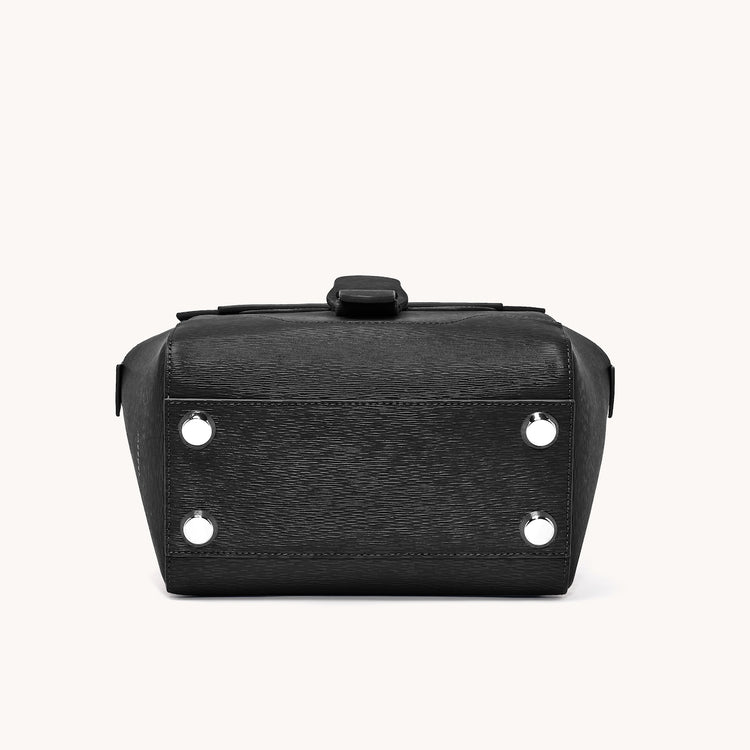Mini Maestra Bag Mimosa Onyx with Silver Hardware Bottom
