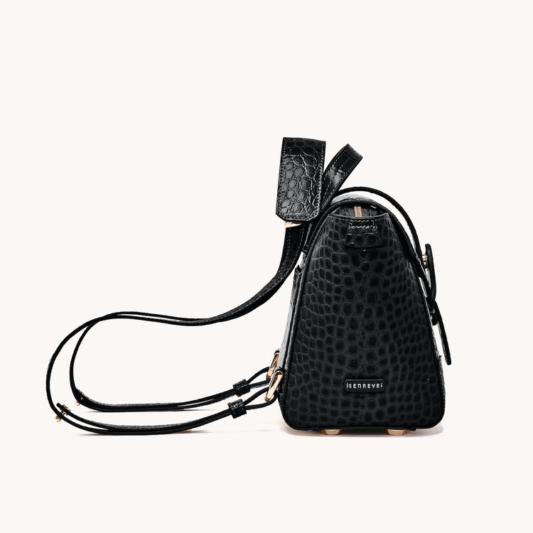 Mini Maestra Bag Dragon Noir with Gold Hardware Side
