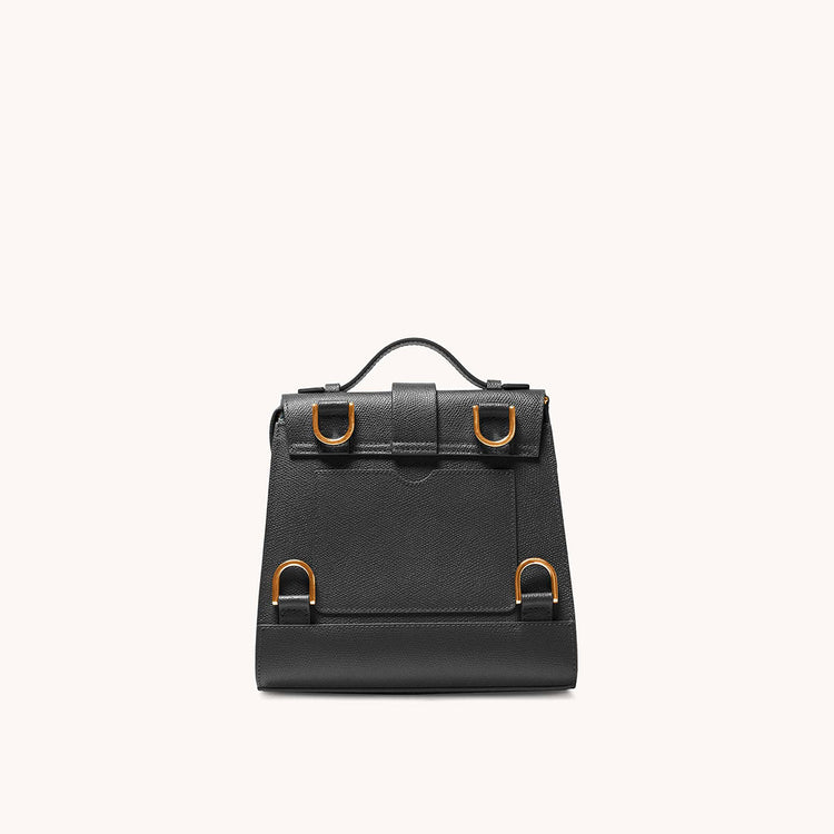 alunna bag pebbled noir back view no straps