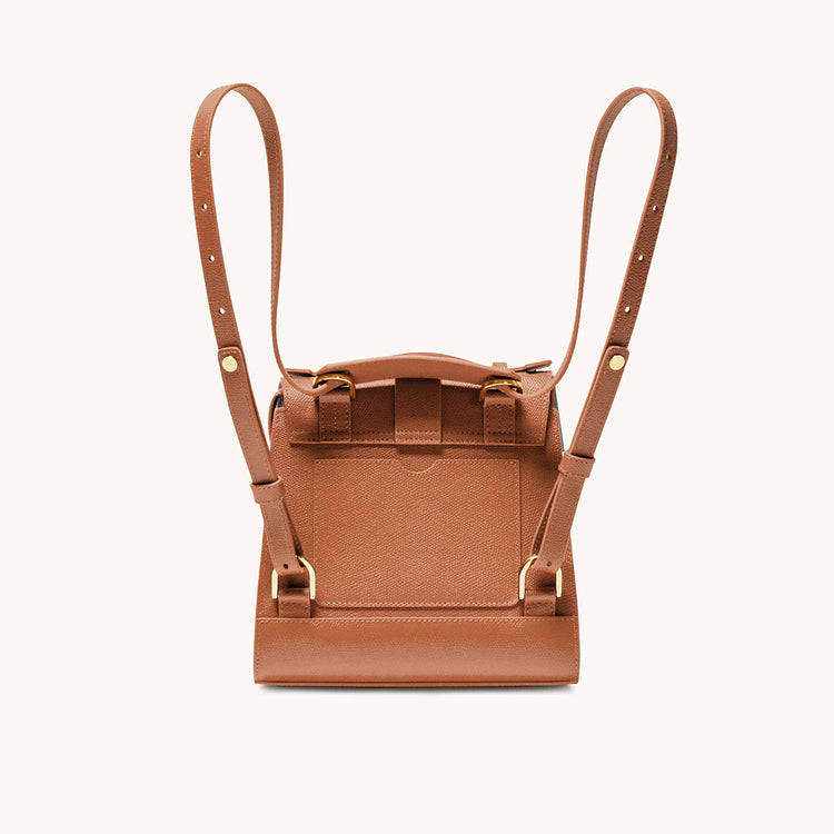 alunna bag pebbled chestnut back view