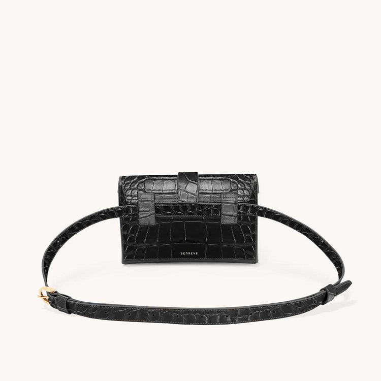 aria belt bag dragon noir back view