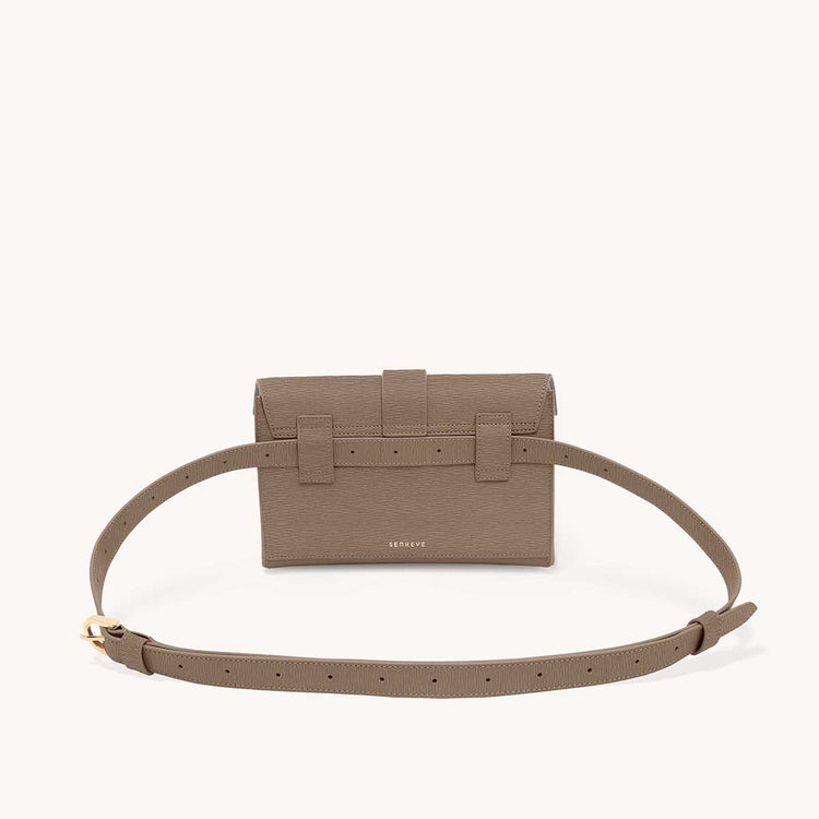 aria belt bag mimosa latte front view