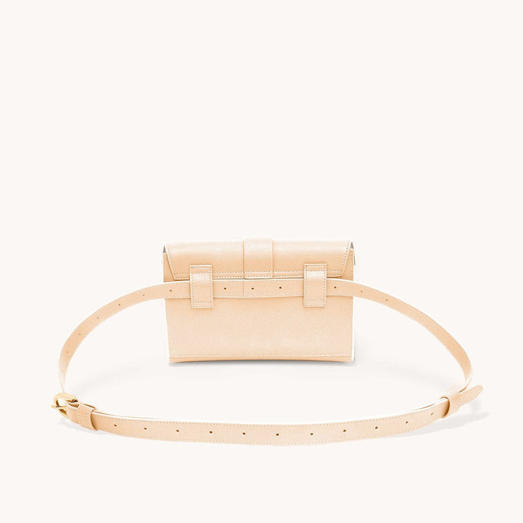 aria belt bag pebbled chablis back view