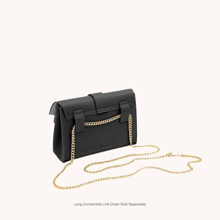 aria belt bag cactus midnight back view with chain