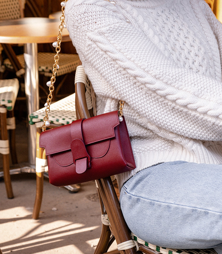 Aria Belt Bag in Pebbled Merlot