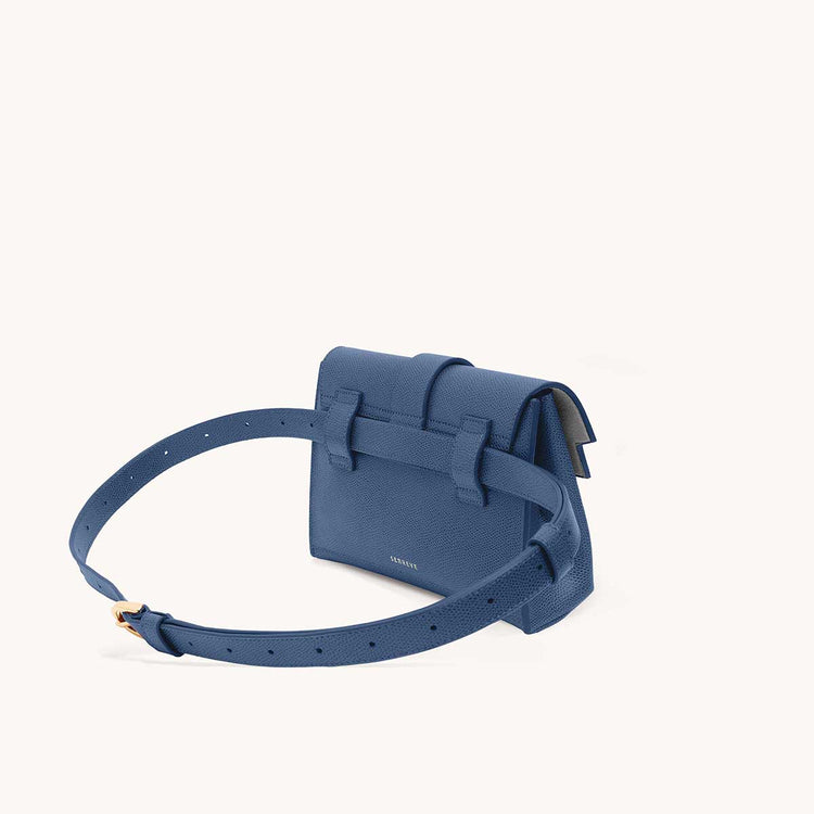 aria belt bag pebbled marine side view