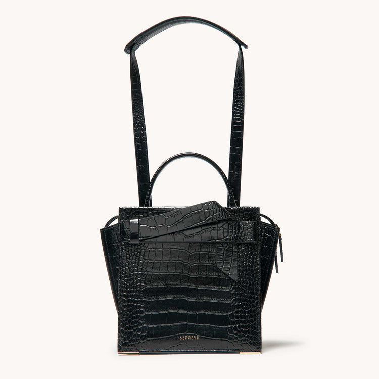 armonica bag vegan amica night front view with long strap
