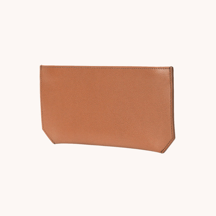 bracelet pouch pebbled chestnut back view