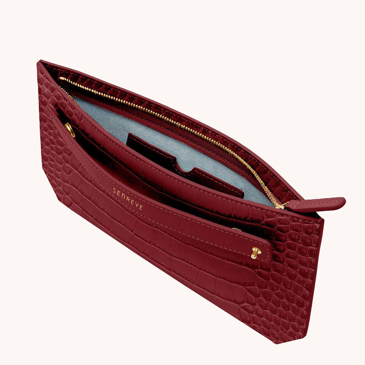 bracelet pouch dragon merlot interior view