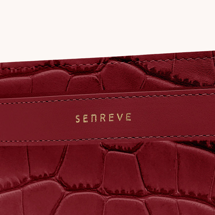 bracelet pouch dragon merlot close up
