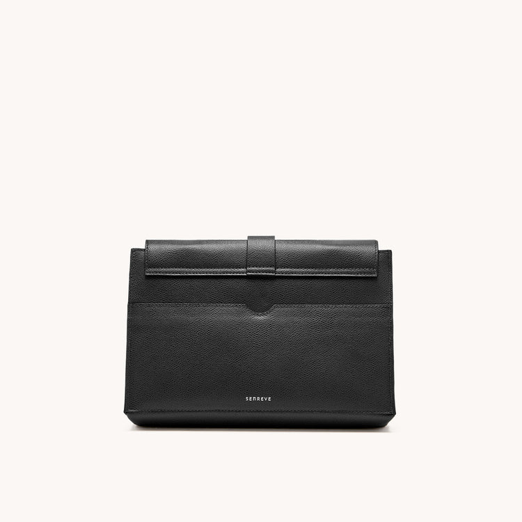 cadence shoulder bag pebbled noir back view