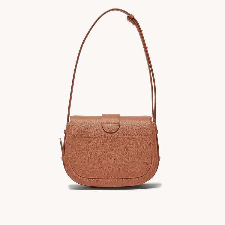 cadence crossbody pebbled chestnut back view