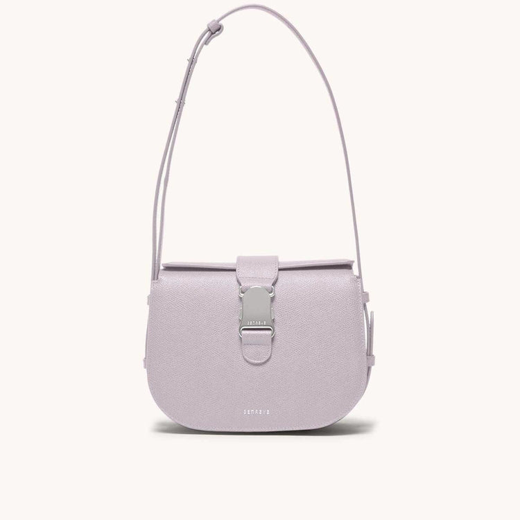 cadence crossbody pebbled lavender front view