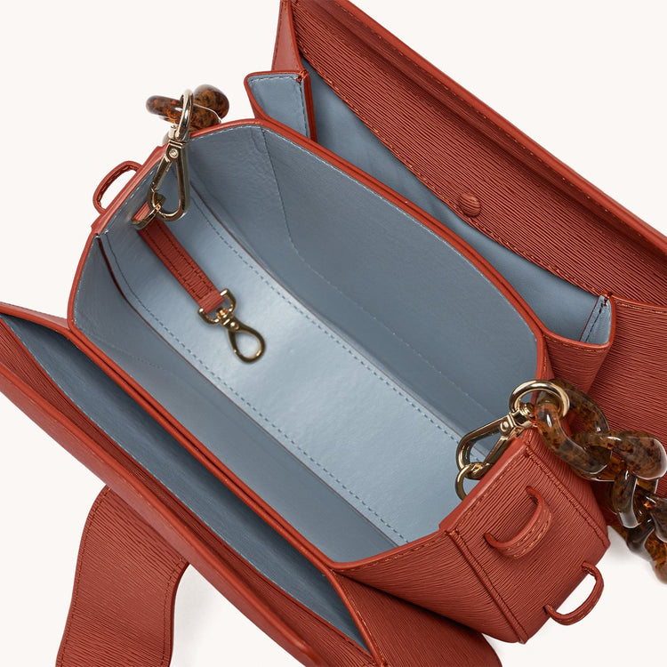 cadence crossbody vegan terra canyon interior view