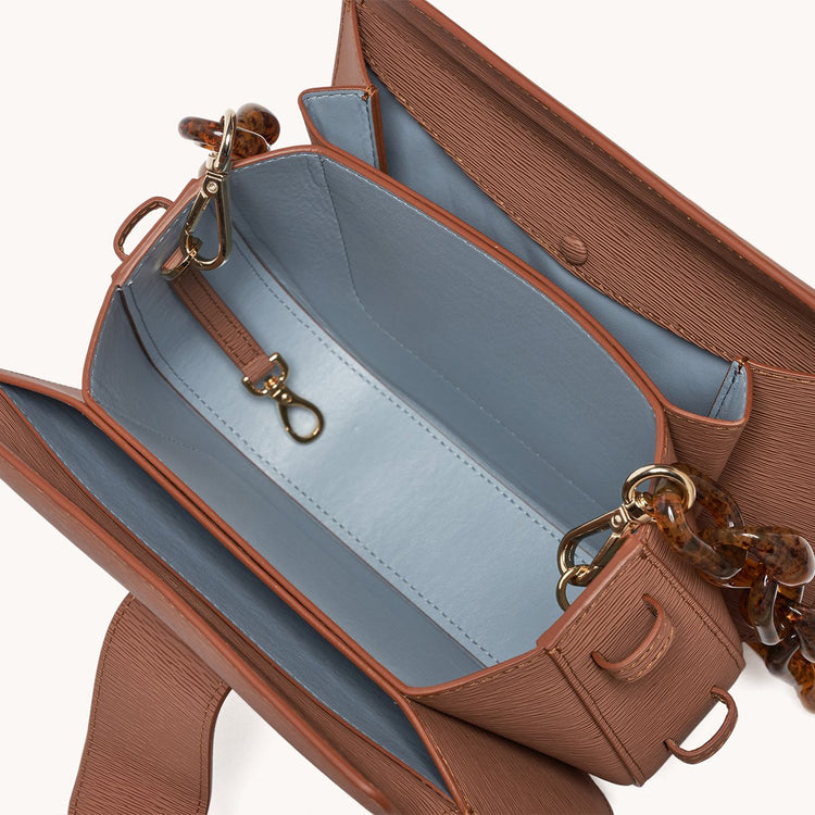 cadence crossbody vegan terra savanna interior view