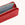 card wallet pebbled scarlet interior view