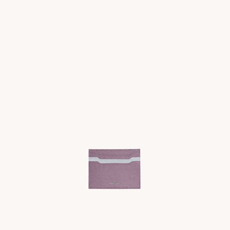 carte folio mixed leather lilac back view