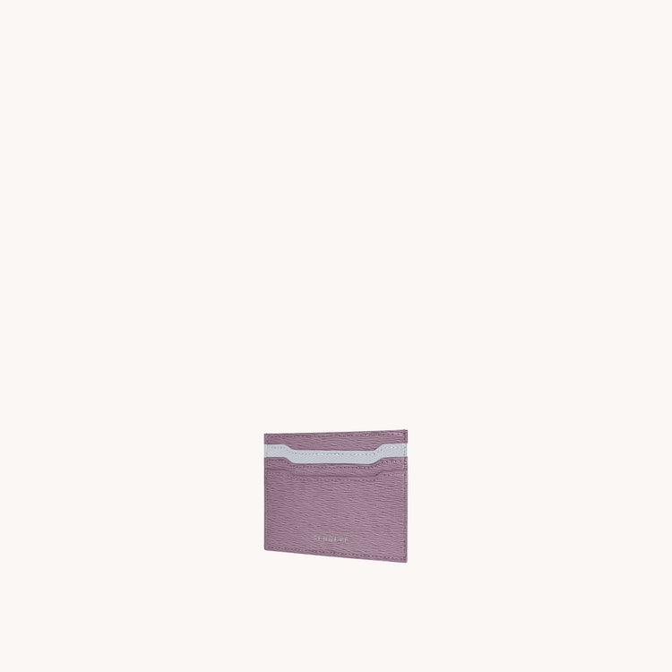 carte folio mixed leather lilac side view