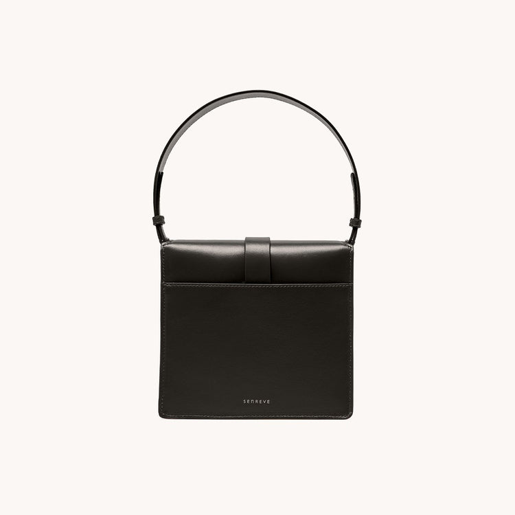 cavalla saddle bag in piatta noir back view