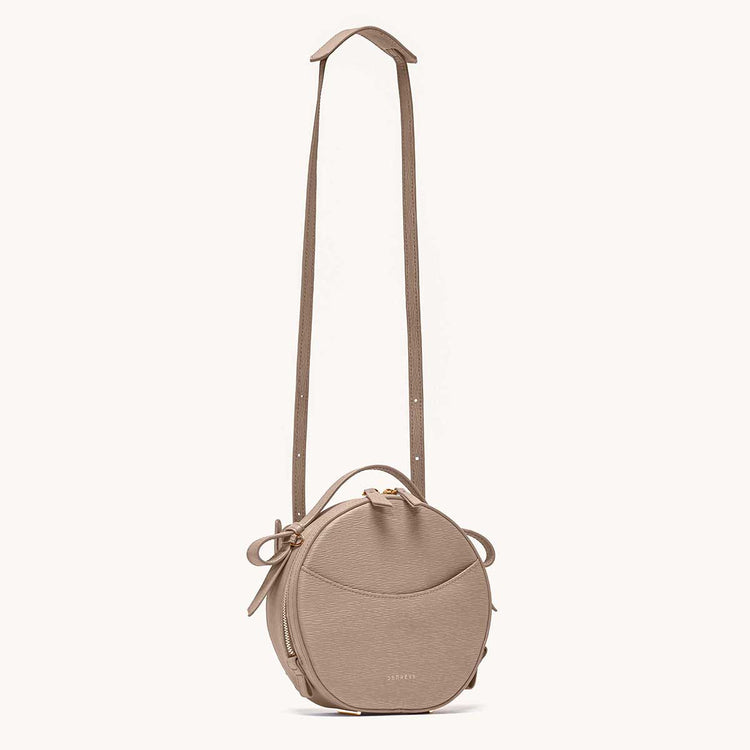 circa bag mimosa latte side view with long strap