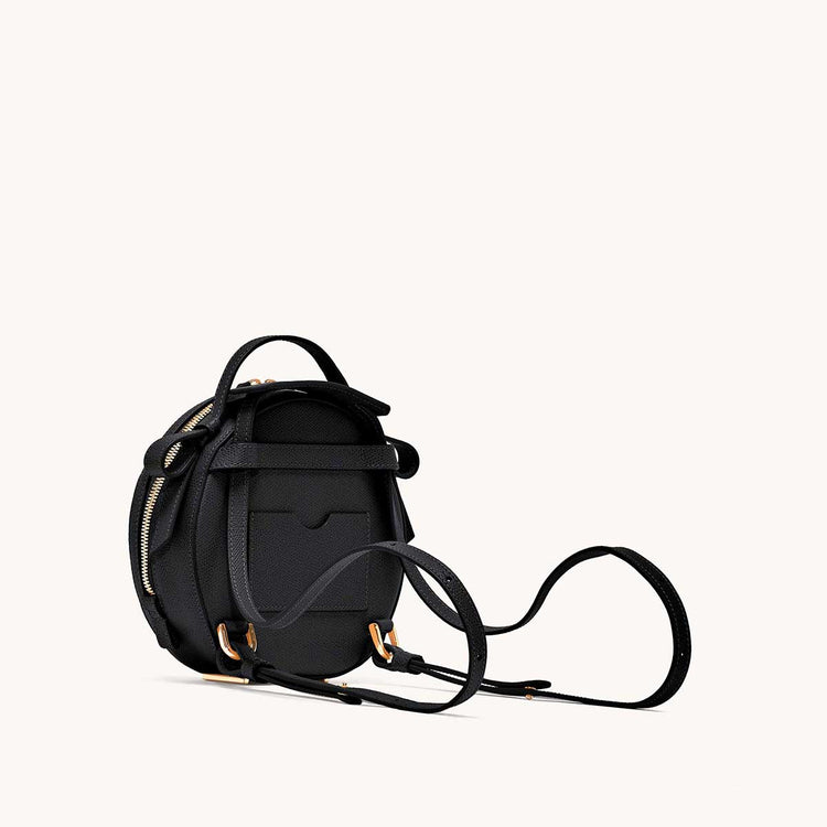 circa bag pebbled noir back view