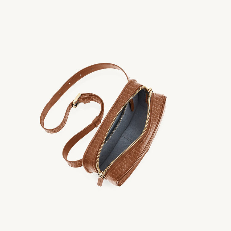 Senreve - Brown Reptile Coda Belt Bag – Current Boutique