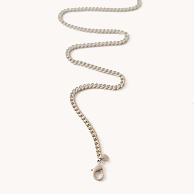 flat long convertible chain enamel coated aluminum ivory snake like view