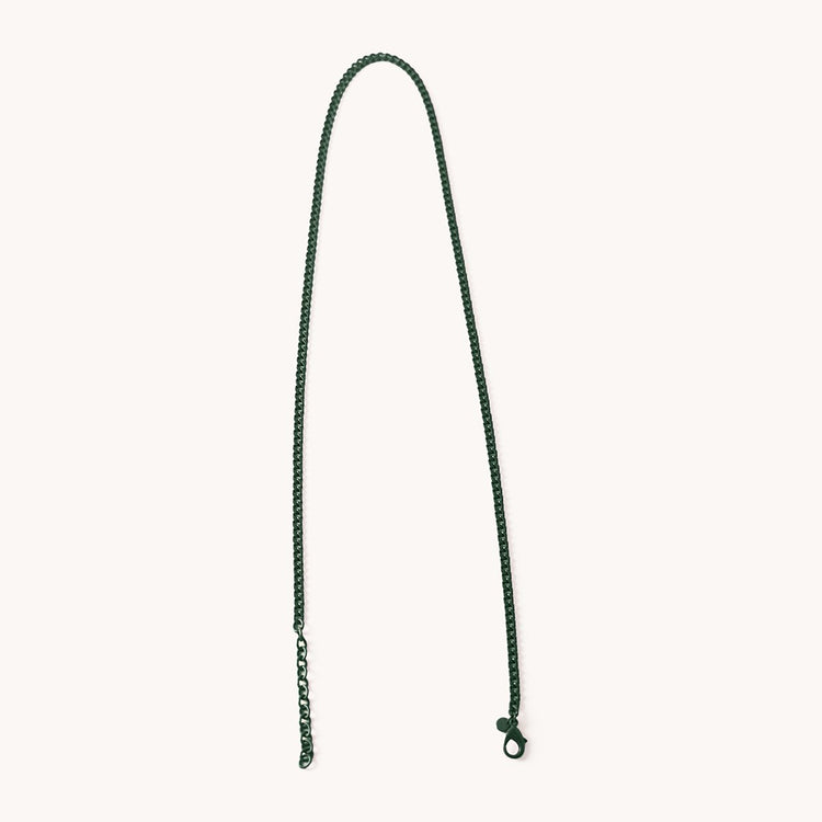 flat long convertible chain enamel coated aluminum fern overhead view