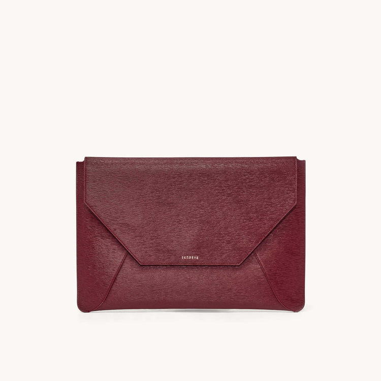 envelope laptop sleeve mimosa bordeaux front view