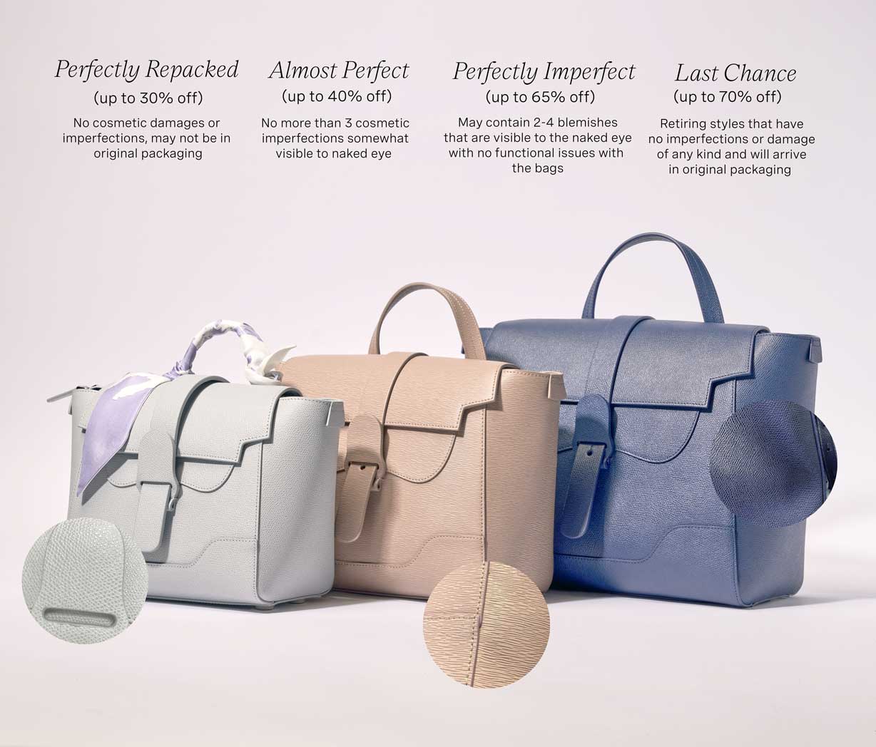 Senreve is offering up to 40% off 'almost perfect' bags that have