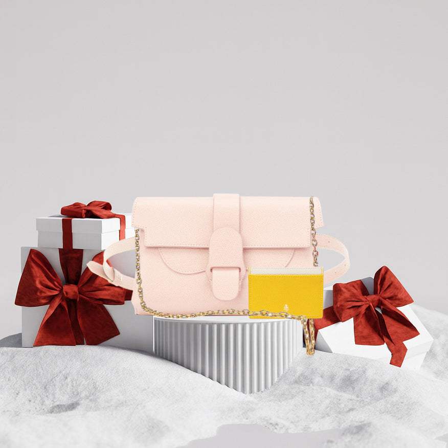 Aria Belt Bag Gift Set | Pebbled Blush