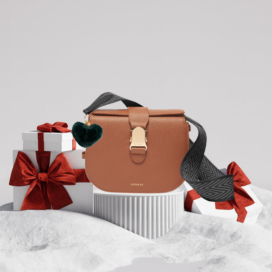 Cadence Crossbody Gift Set | Pebbled Chestnut