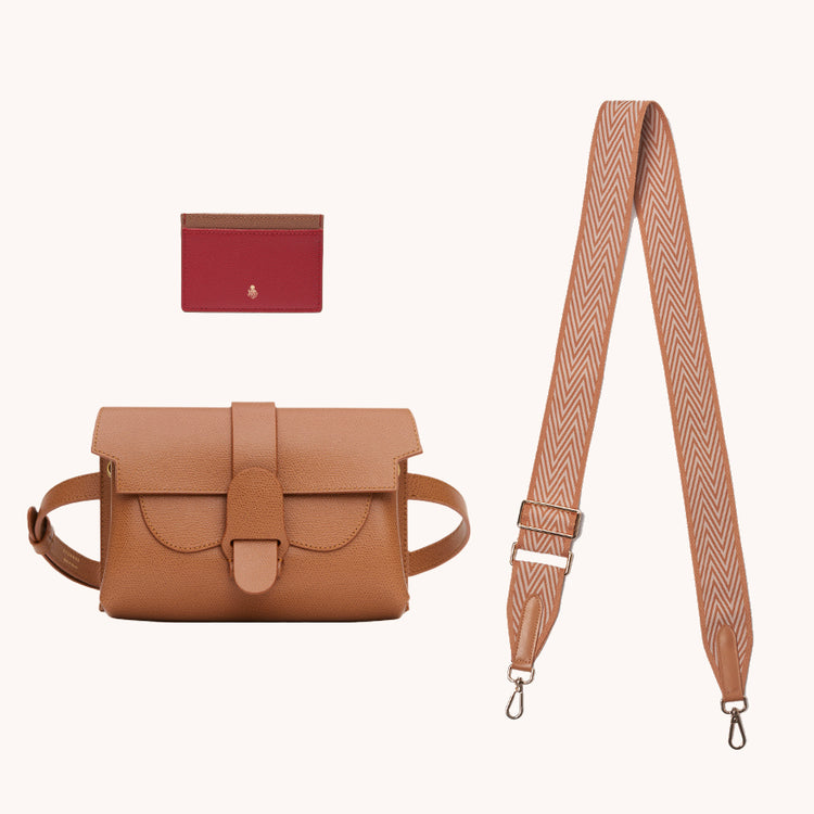 Aria Belt Bag Gift Set | Pebbled Chestnut 2 main