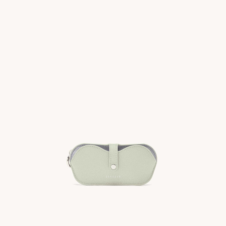 Lunettes case in mint front view.
