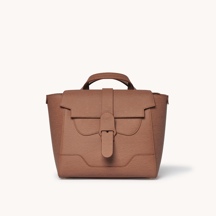 Midi Maestra Bag Vegan Terra Savanna with Gold Hardware Front View