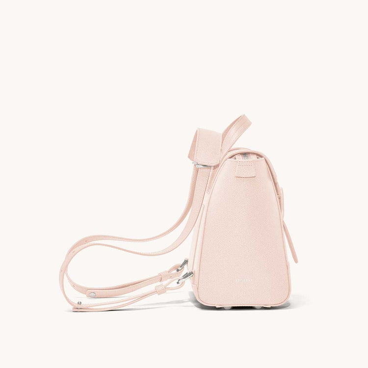Midi Maestra Bag Pebbled Blush with Silver Hardware Side View