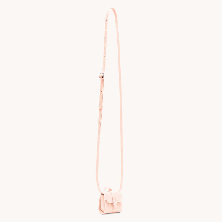 Milli maestra in blush view of shoulder strap.