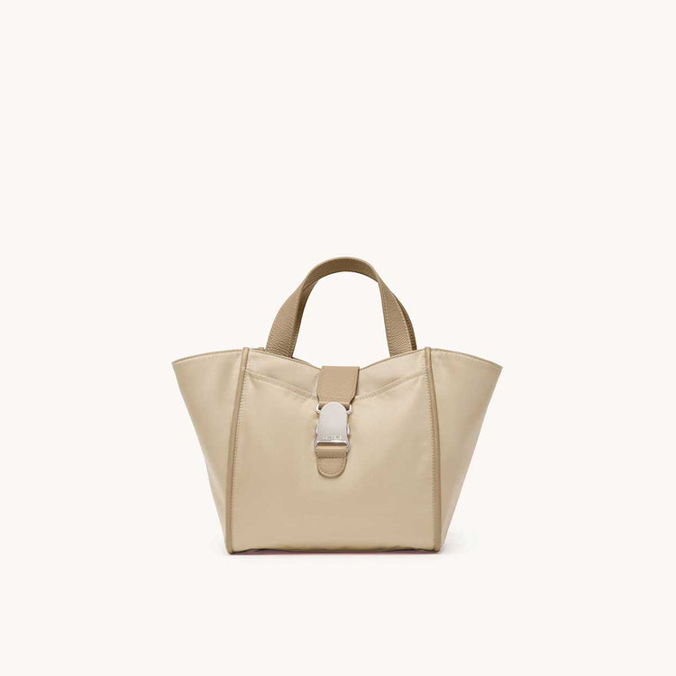 Strati Shopper Nylon Beech with Silver Hardware Front