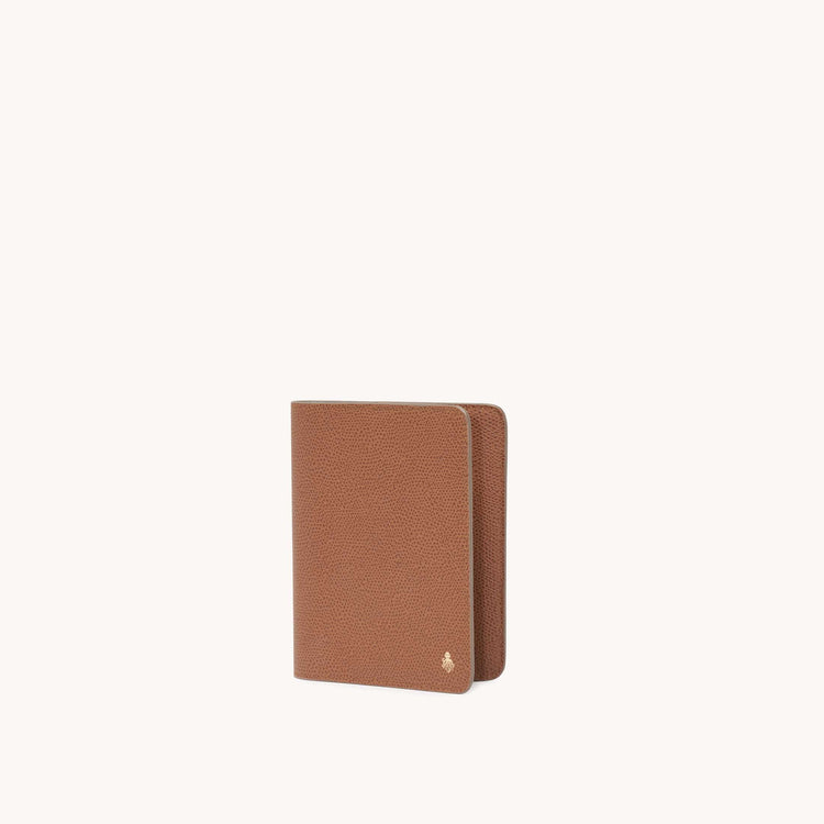Passport Holder Pebbled Madrid Front at an Angle
