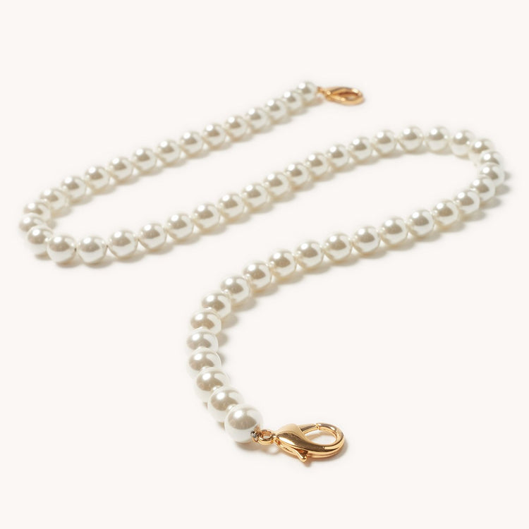 2pcs Vintage Pearl Bag Strap For Handbag Double Layer Chain Pearl