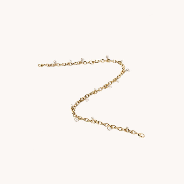 Pearl Drop Shoulder Chain | Plated Brass 1 main