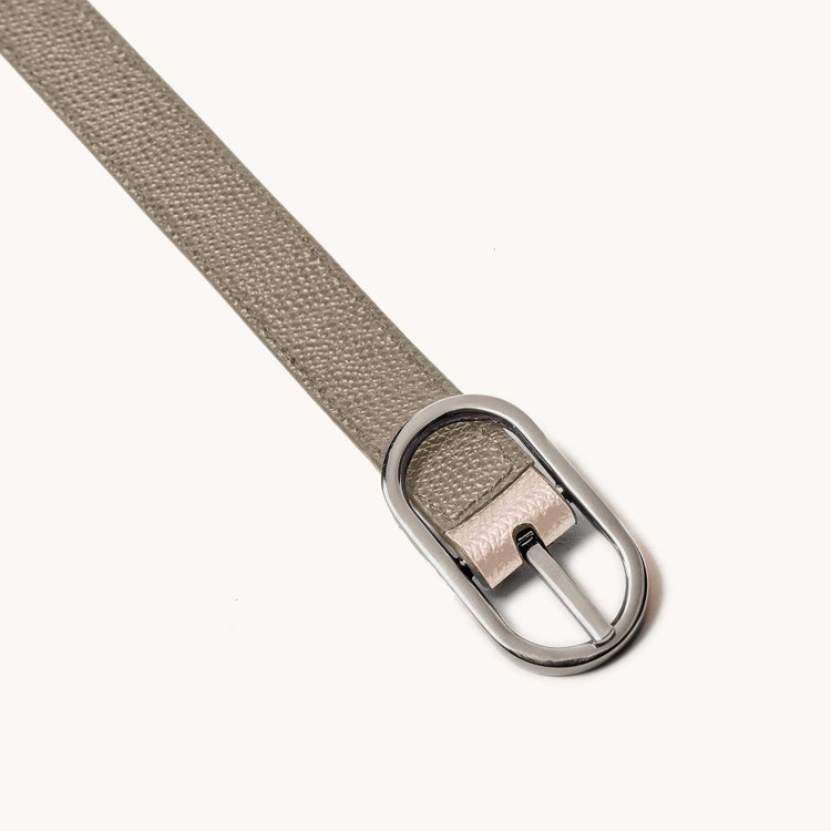 Reversible Shoulder Strap Colorblock Sand/Blush with Silver Hardware Detail Shot
