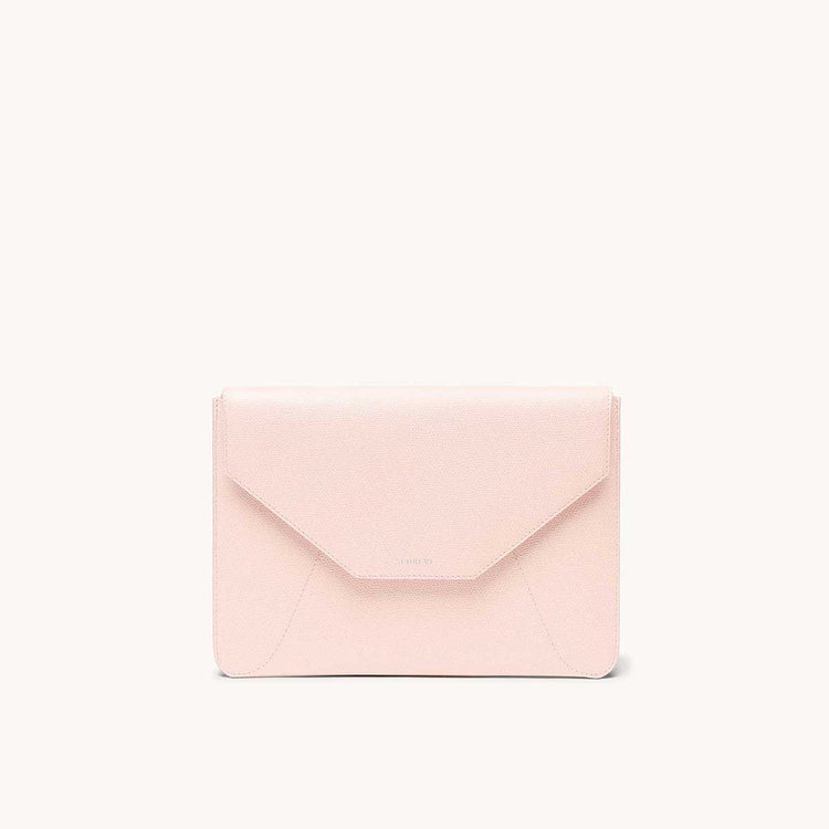 Mini envelope sleeve in blush front view.