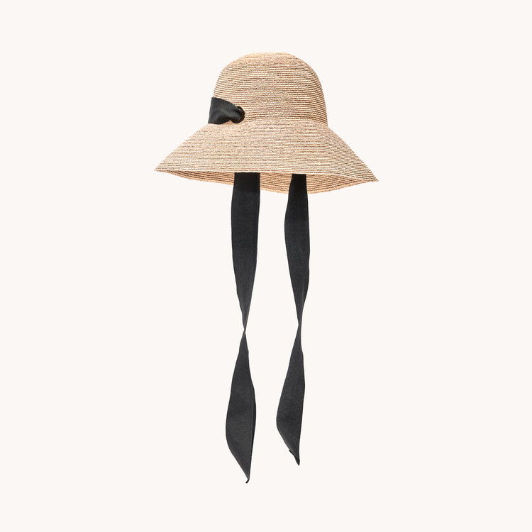 capri raffia hat side view