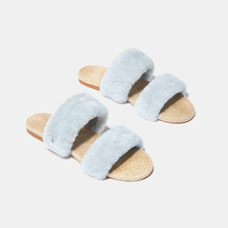 Pair of Shearling Sandal Pond Small Front at an Angle