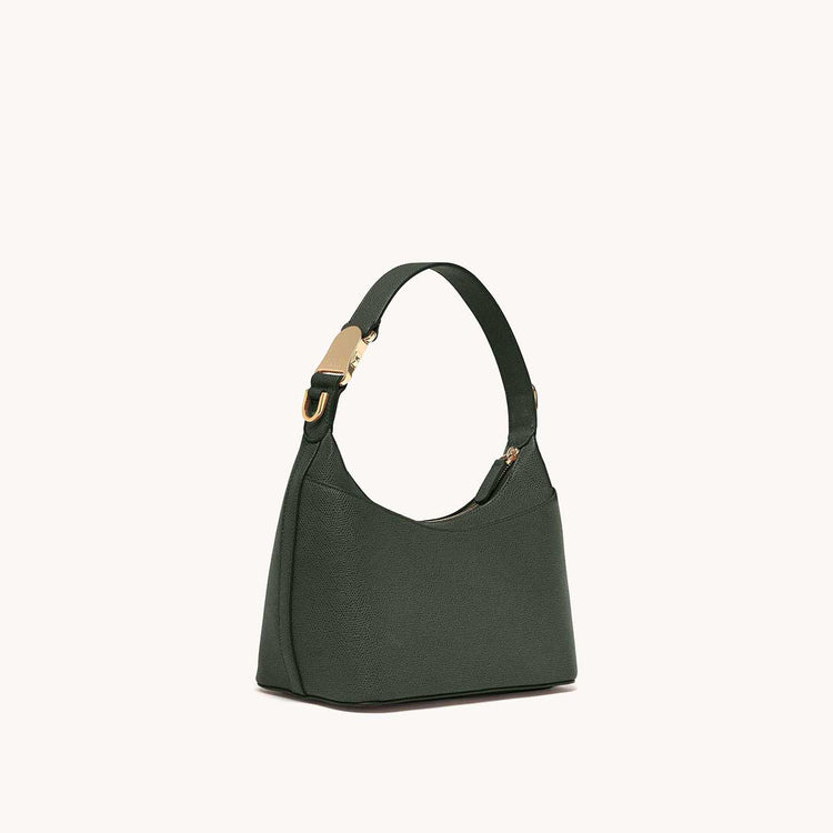 Strati Sporta Pebbled Forest with Gold Hardware Front at an Angle