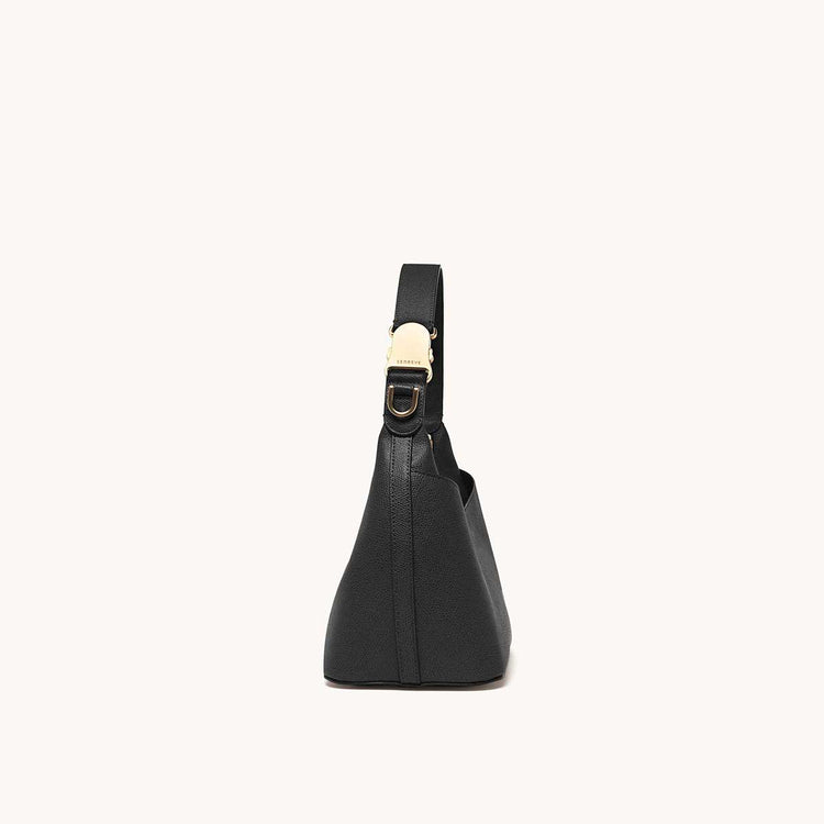Strati Sporta Pebbled Noir with Gold Hardware Side
