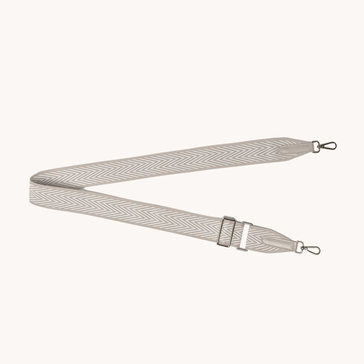 adjustable statement strap jacquard sand side long view folded in half