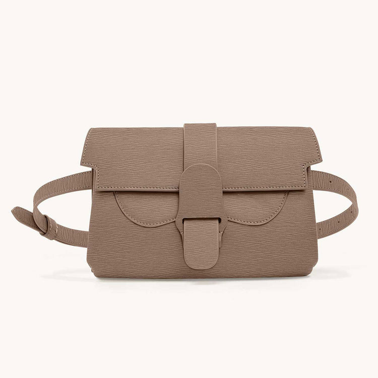 aria belt bag mimosa latte front view