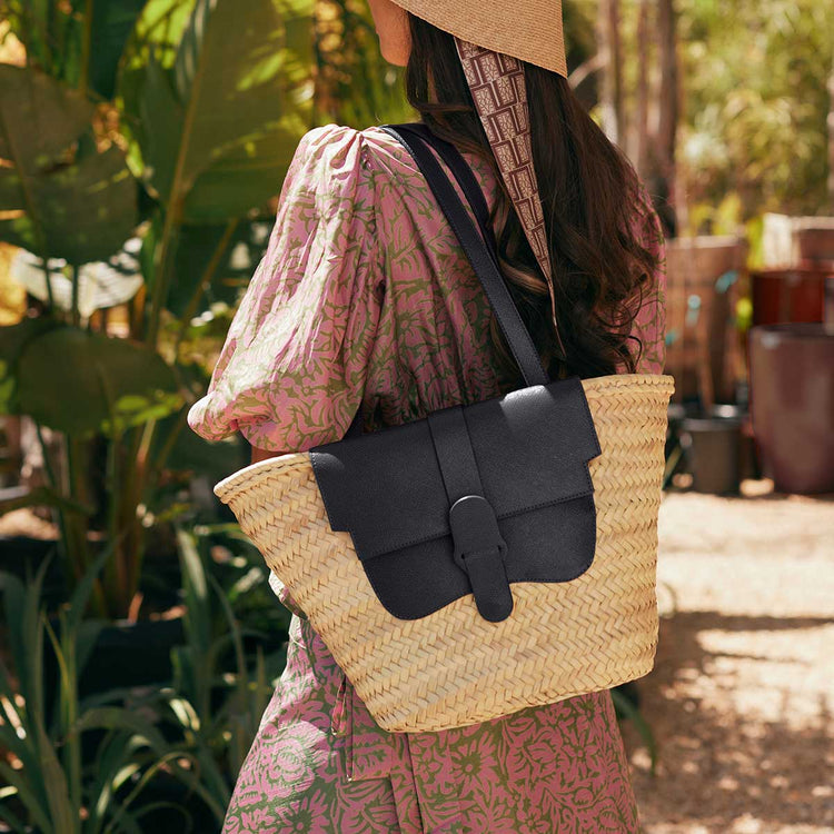 Amalfi Basket Tote | Raffia 8 main